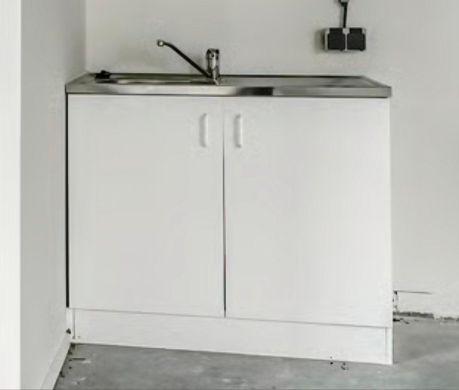 Witte keukenkast met spoelbak en kraan / werkplaats keuken, Ophalen, Overige typen, Nieuw, Metaal