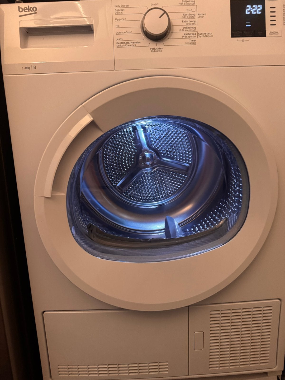 Beko DCU8233MMT Condensdroger 8 kg - Zo goed als nieuw, Witgoed en Apparatuur, Ophalen, 8 tot 10 kg, Zo goed als nieuw, Voorlader