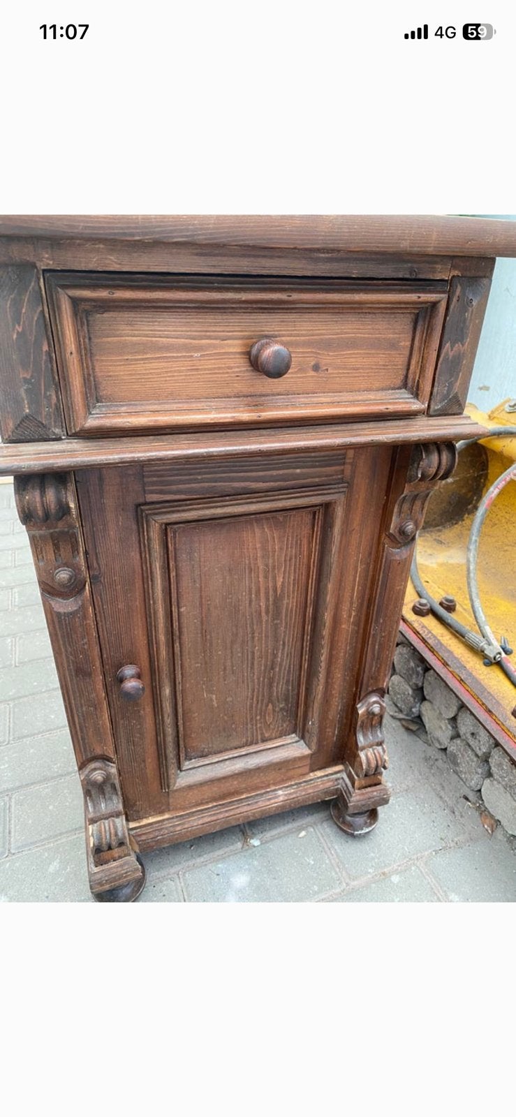 Vintage om op te pimpen massief kastje, Ophalen, Gebruikt, Minder dan 45 cm, 70 cm of meer