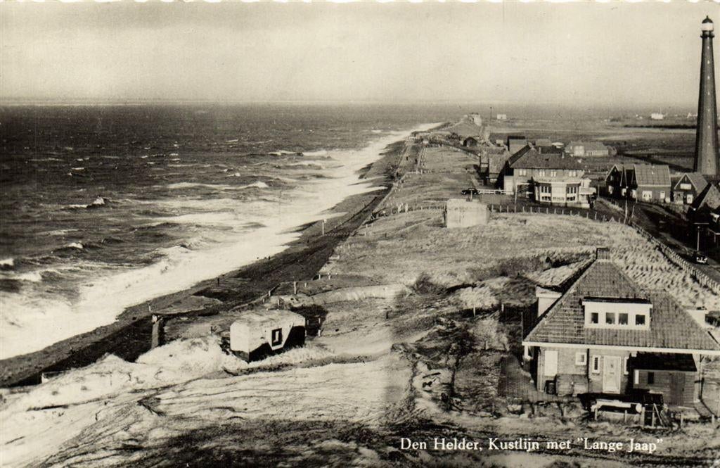 Den Helder. Kustlijn met Lange Jaap - vuurtoren - 1959 gelop, Verzenden, 1940 tot 1960, Gelopen, Noord-Holland