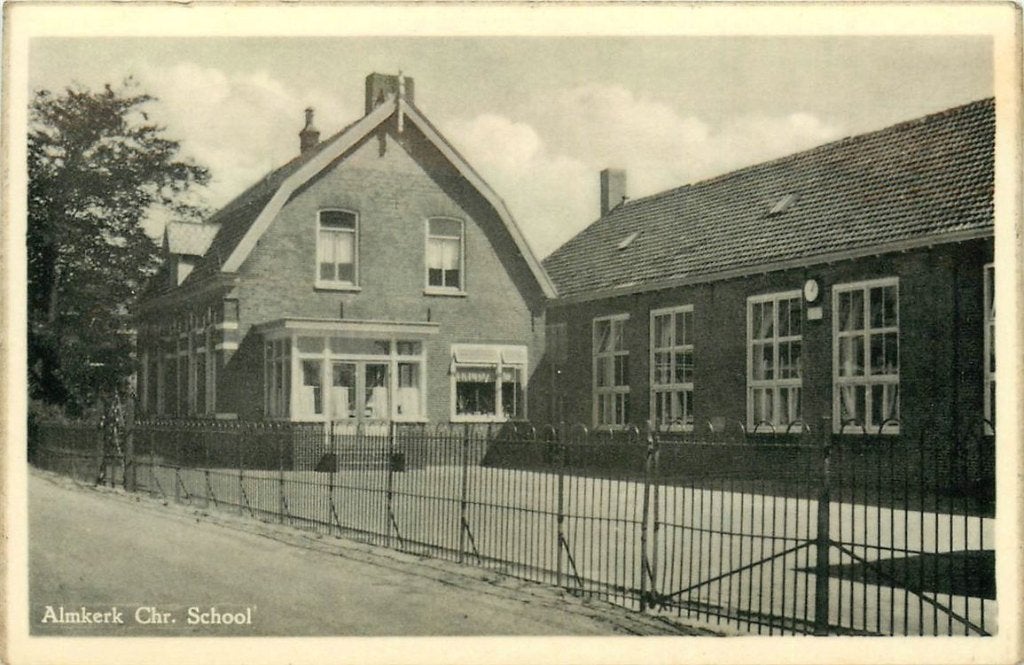 379-194-043 Almkerk Chr School, Verzamelen, Verzenden, Voor 1920, Noord-Brabant