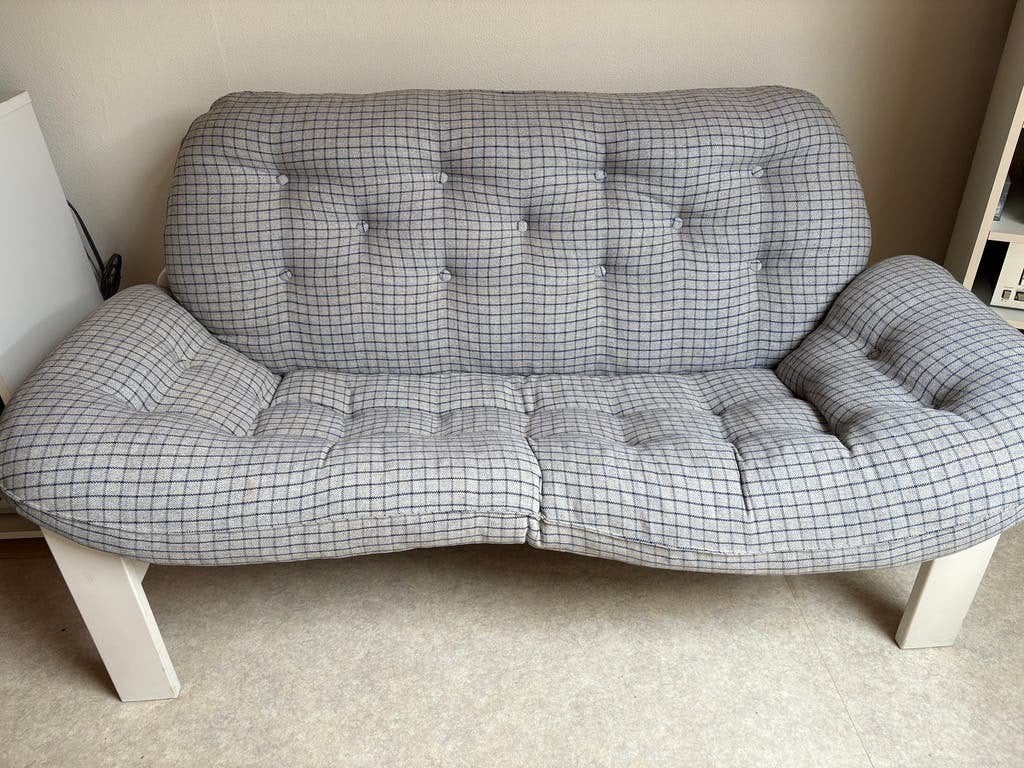 Vintags 2-zits designbank jaren 70/80, Ophalen, Zo goed als nieuw, 75 tot 100 cm, Tweepersoons