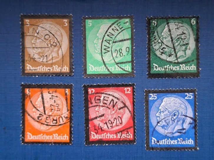 Postzegel Duitse Rijk 1934 Serie Hindenburg Overlijden 22-05, Postzegels en Munten, Postzegels | Europa | Duitsland, Ophalen of Verzenden