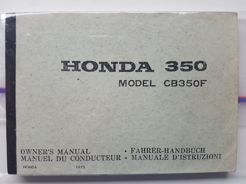Honda 350 Four Owner's manual, Motoren, Ophalen of Verzenden, Honda
