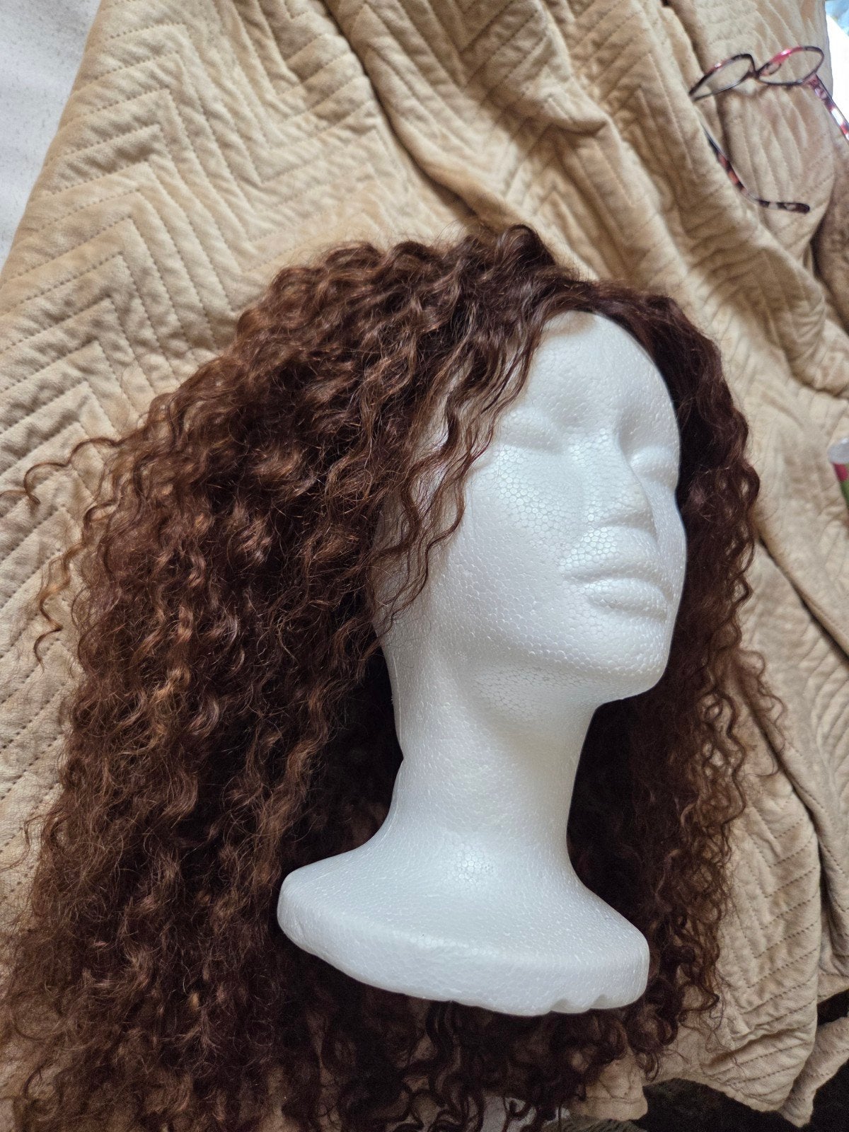 pruik 100% mensen haar, Ophalen of Verzenden, Zo goed als nieuw, Pruik of Haarverlenging