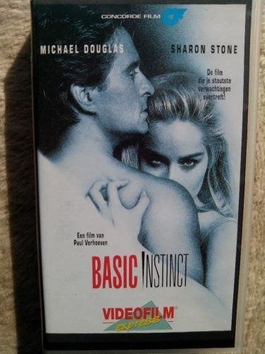 Basic Instinct (videoband) met Michael Douglas, Sharon Stone, Cd's en Dvd's, Gebruikt, Alle leeftijden, Drama, Ophalen of Verzenden