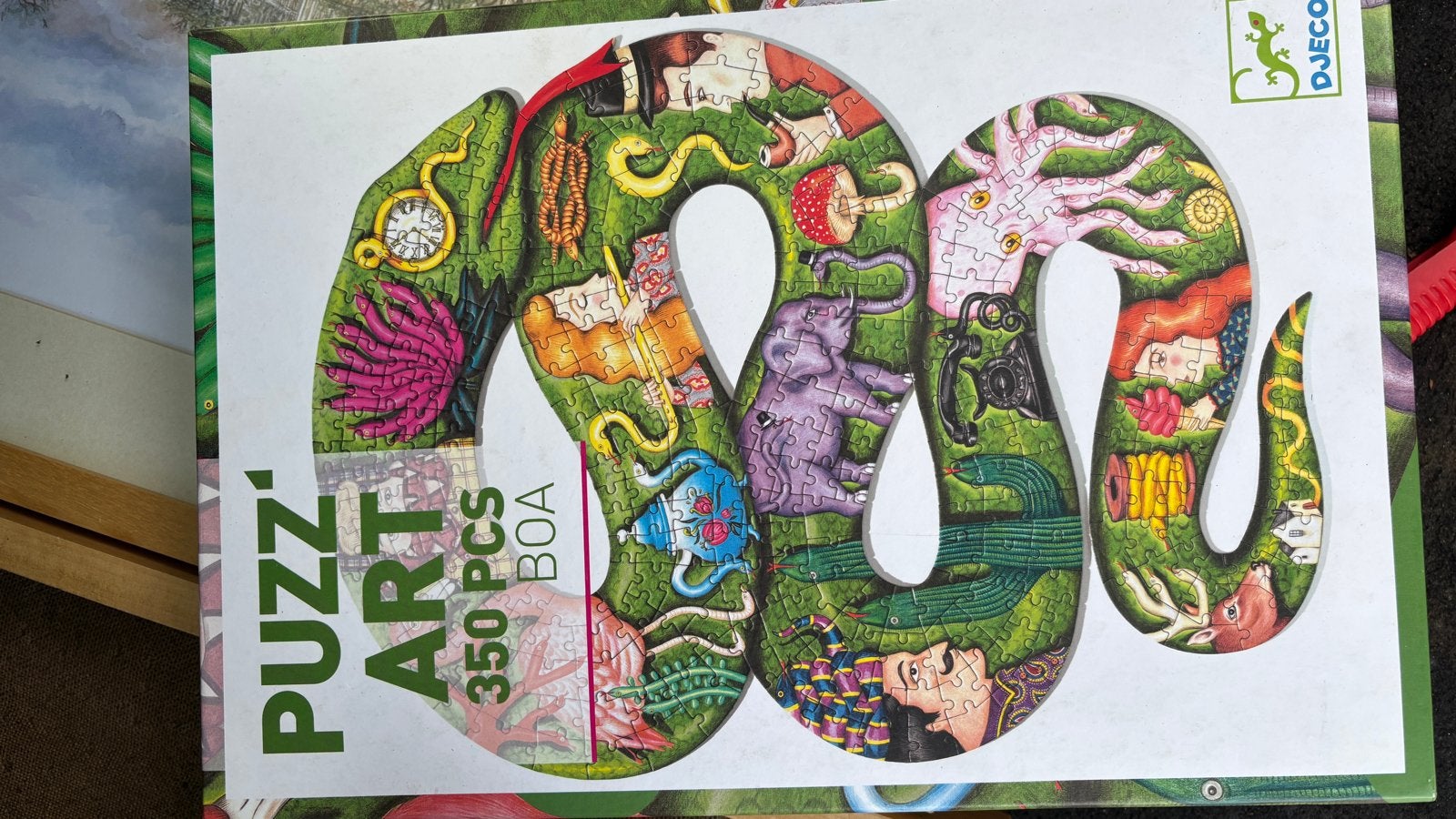 Puzz'Art Boa 350 stukjes Djeco, Verzenden, Minder dan 500 stukjes, Gebruikt, Legpuzzel