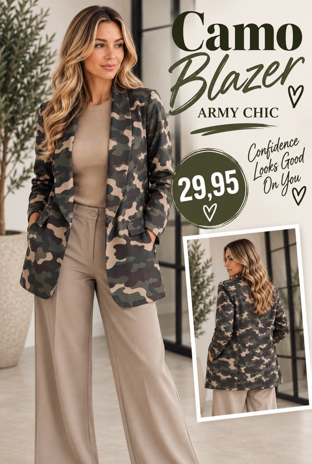 Camo Blazer – Army Chic, ., Nieuw, Ophalen of Verzenden, .