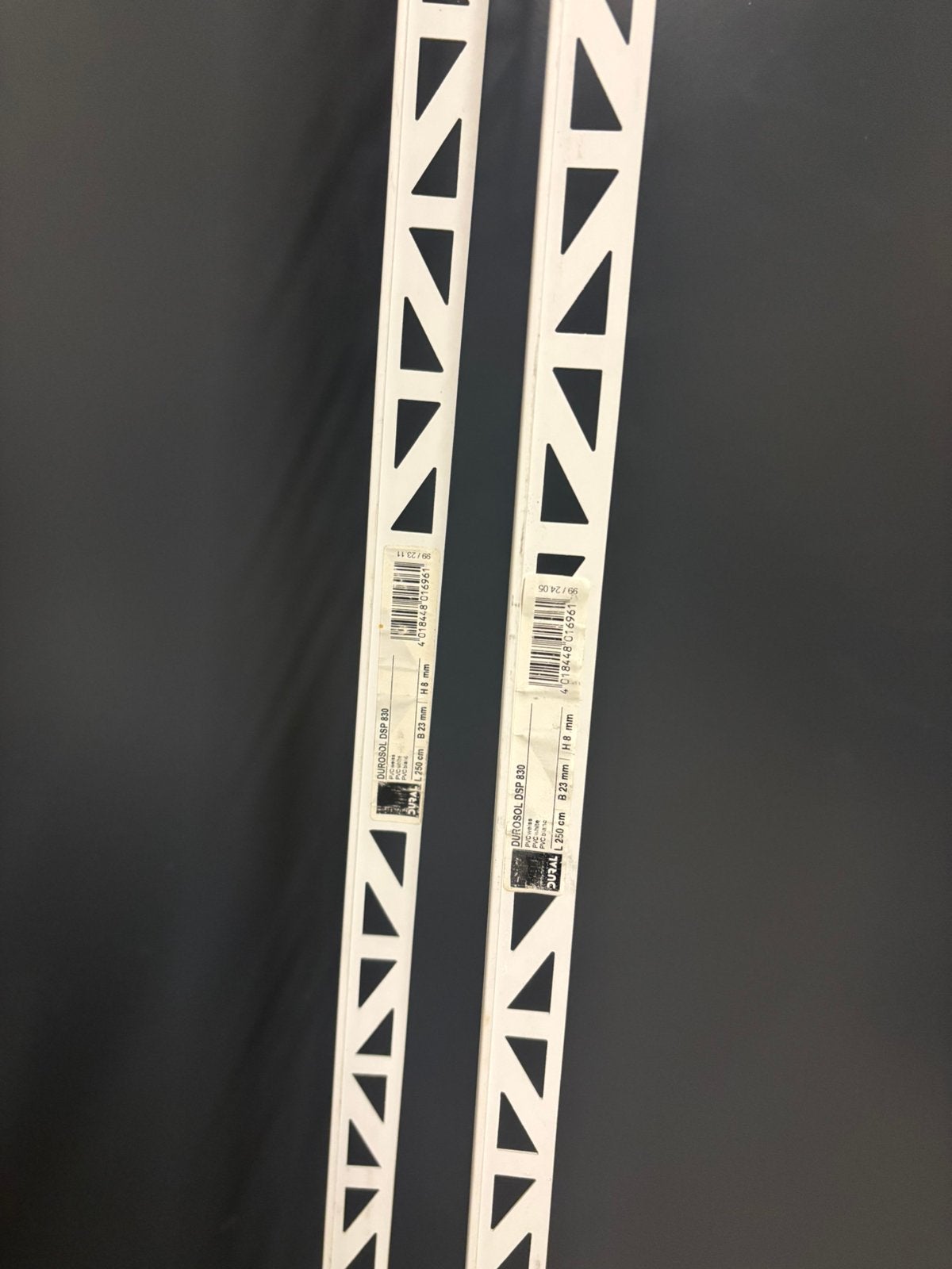 2x DURAL Afsluitprofiel PVC wit 8 mm x 250 cm DSP 830, Ophalen, 60 cm of meer, Nieuw, Minder dan 20 cm