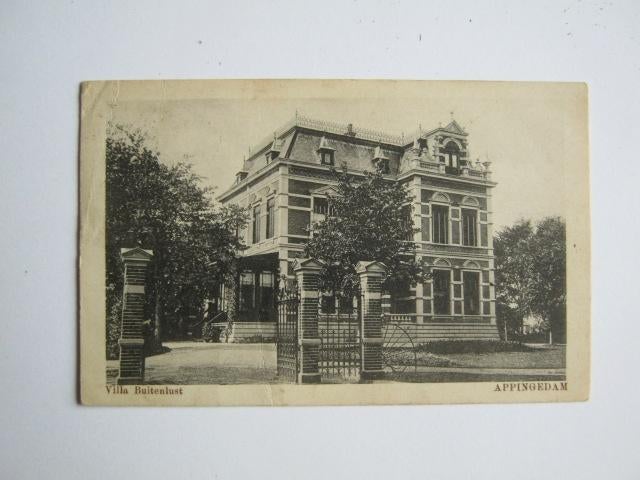 Ansichtkaarten Nederland, TC 5-32 Appingedam, Villa Buitenl., Verzenden, 1920 tot 1940, Gelopen, Groningen