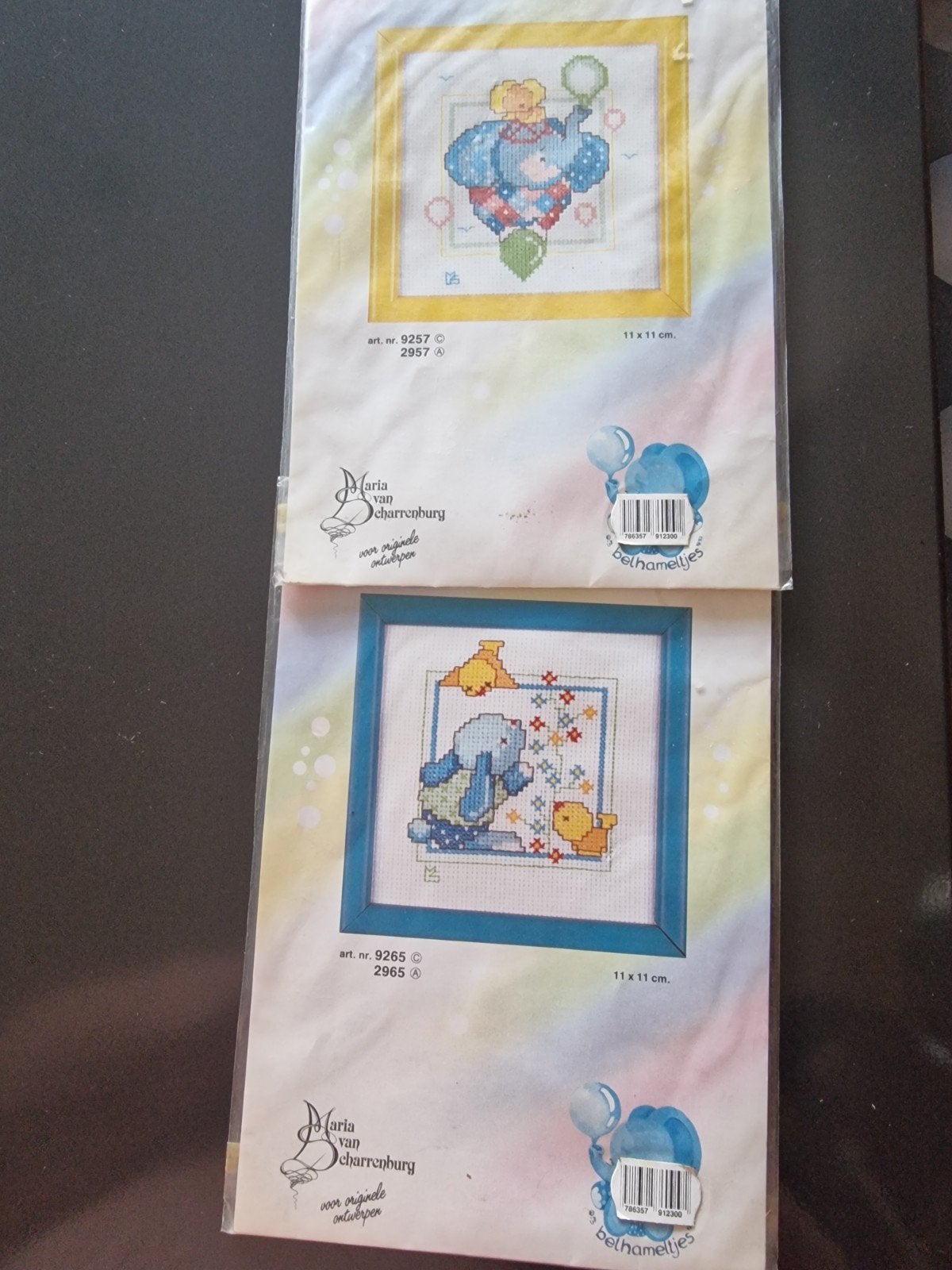 2 Maria van Scharrenburg borduurpakketten Belhameltjes, Ophalen of Verzenden, Nieuw, Handborduren, Borduurpakket