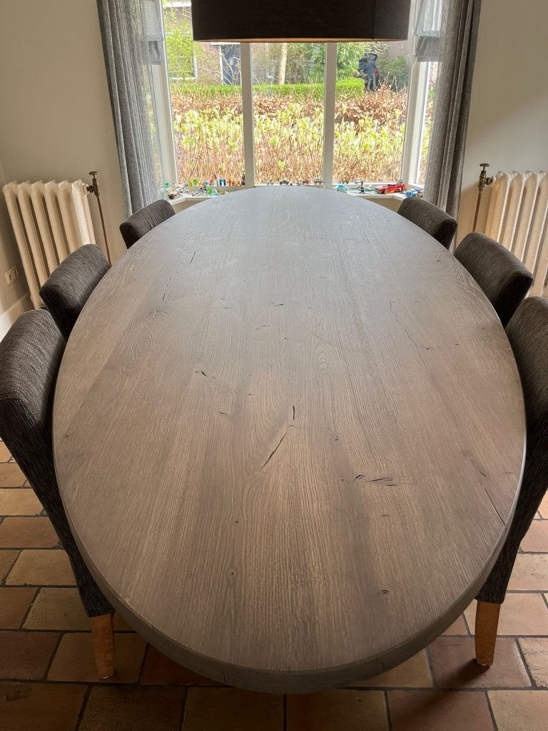 Ovale eettafel Magna in goede staat, Huis en Inrichting, Tafels | Eettafels, Ophalen, 100 tot 150 cm, Eikenhout, Zo goed als nieuw