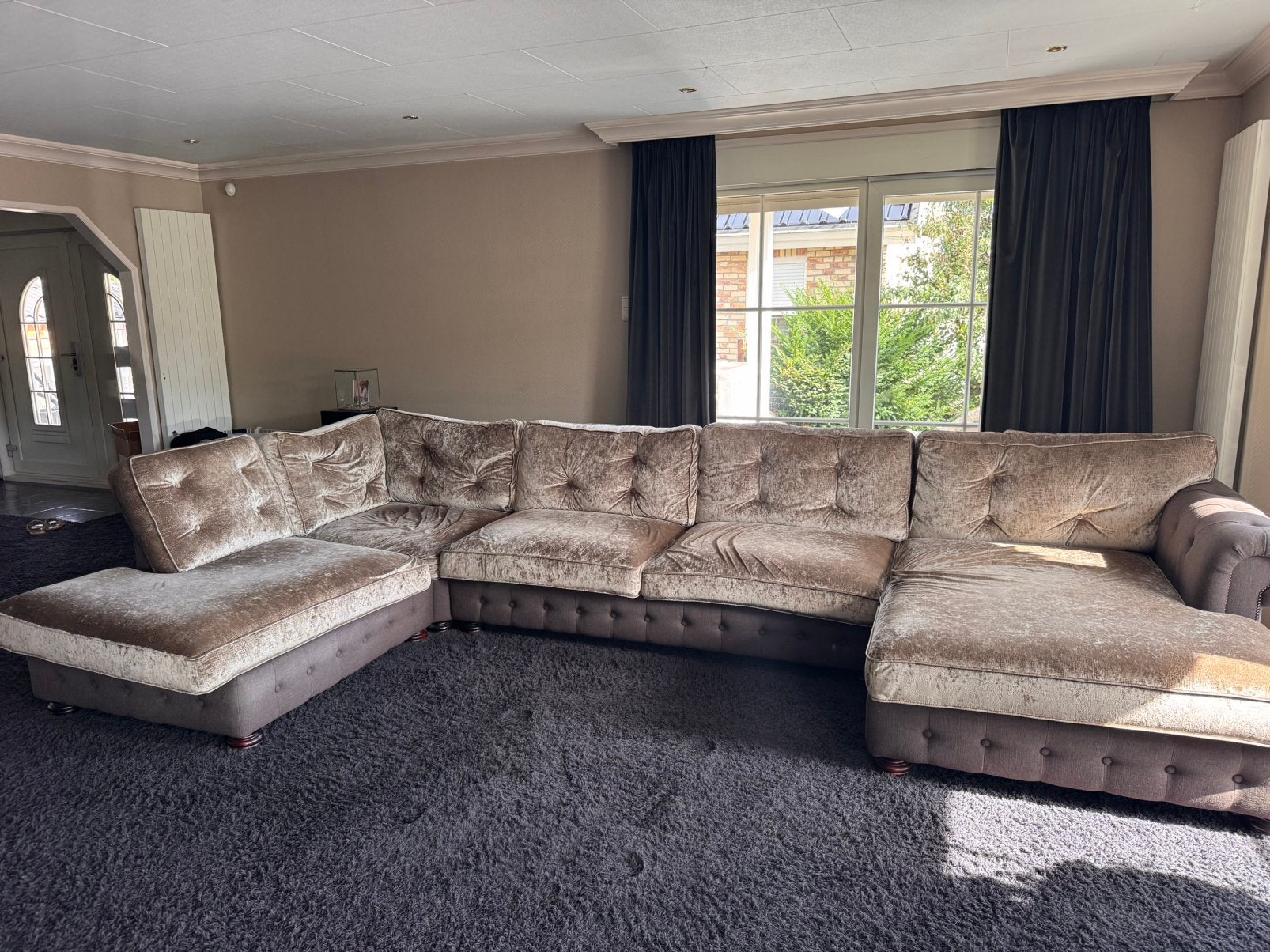 Bankstel urbansofa hoekbank grote bank, Ophalen, Zo goed als nieuw, Stof