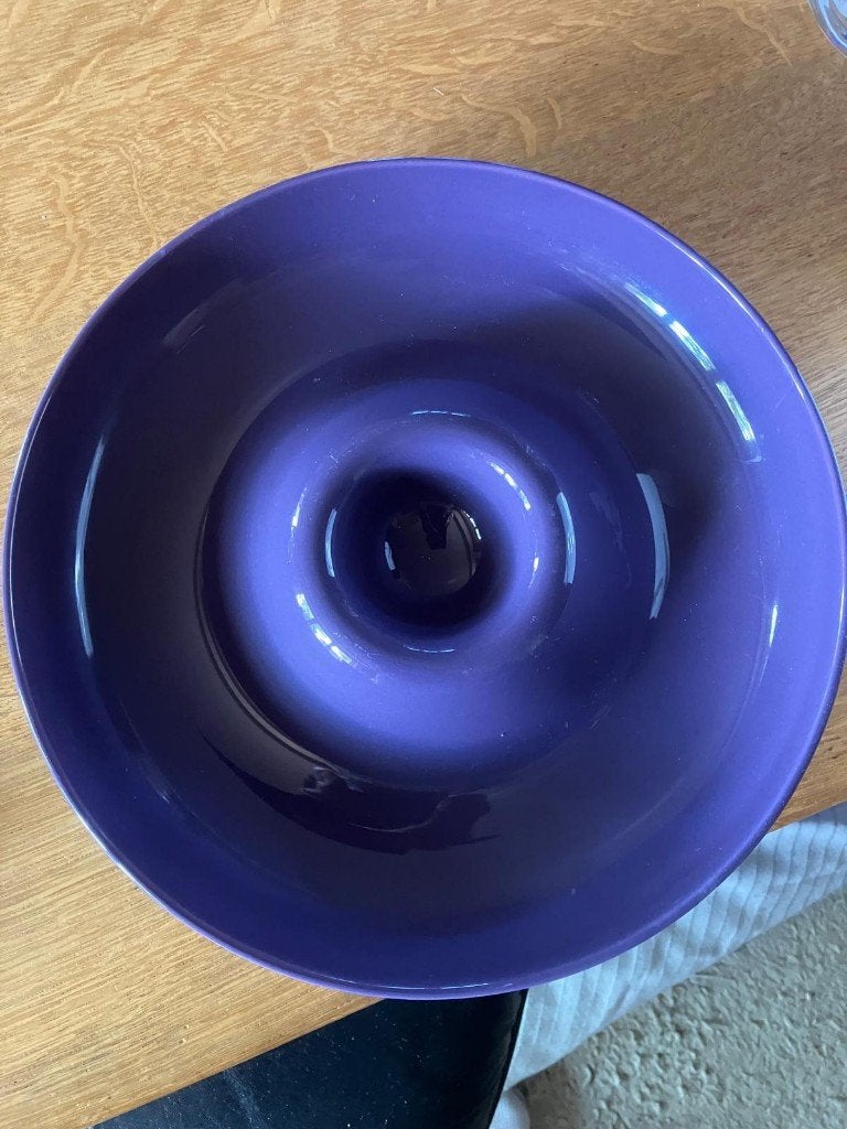 Paarse ASA Selection Schaal, Ophalen of Verzenden, Zo goed als nieuw, Rond, Glas