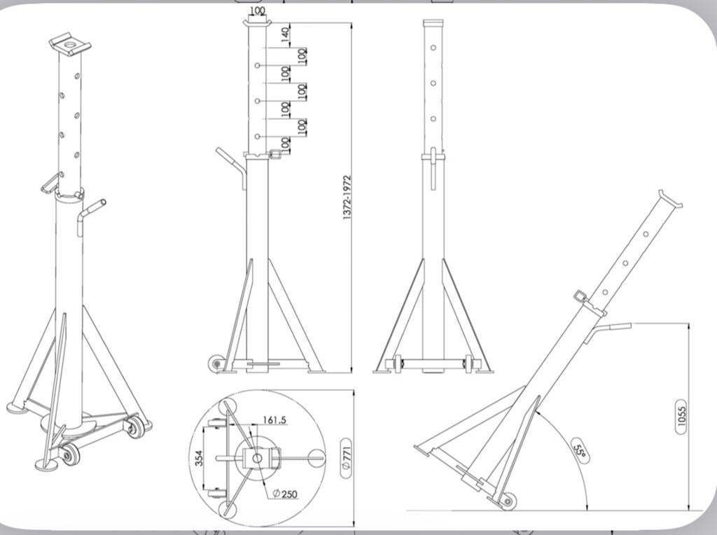 Wolf Tools Assteun voor truck en landbouw 8,5 ton / Nieuw, Auto diversen, Autogereedschap, Ophalen, Nieuw