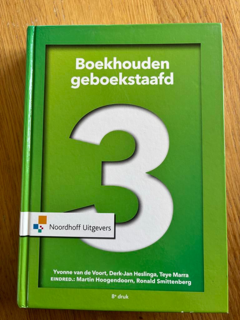 Boekhouden geboekstaafd 3 - Achtste druk, Ophalen of Verzenden, Gamma, Zo goed als nieuw, Niet van toepassing