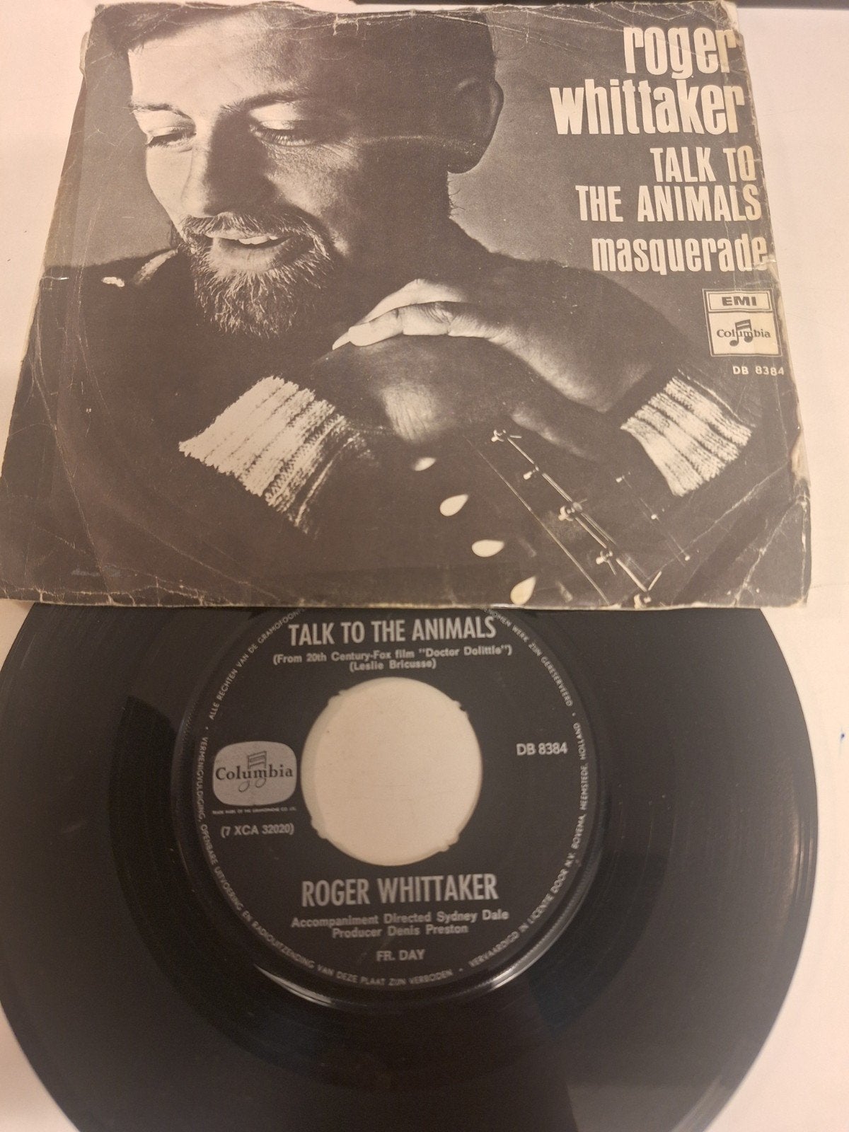Roger Whittaker - Talk to the Animals, 1968., Cd's en Dvd's, Vinyl | Pop, Fotohoes, Verzenden, 7 inch, Pop