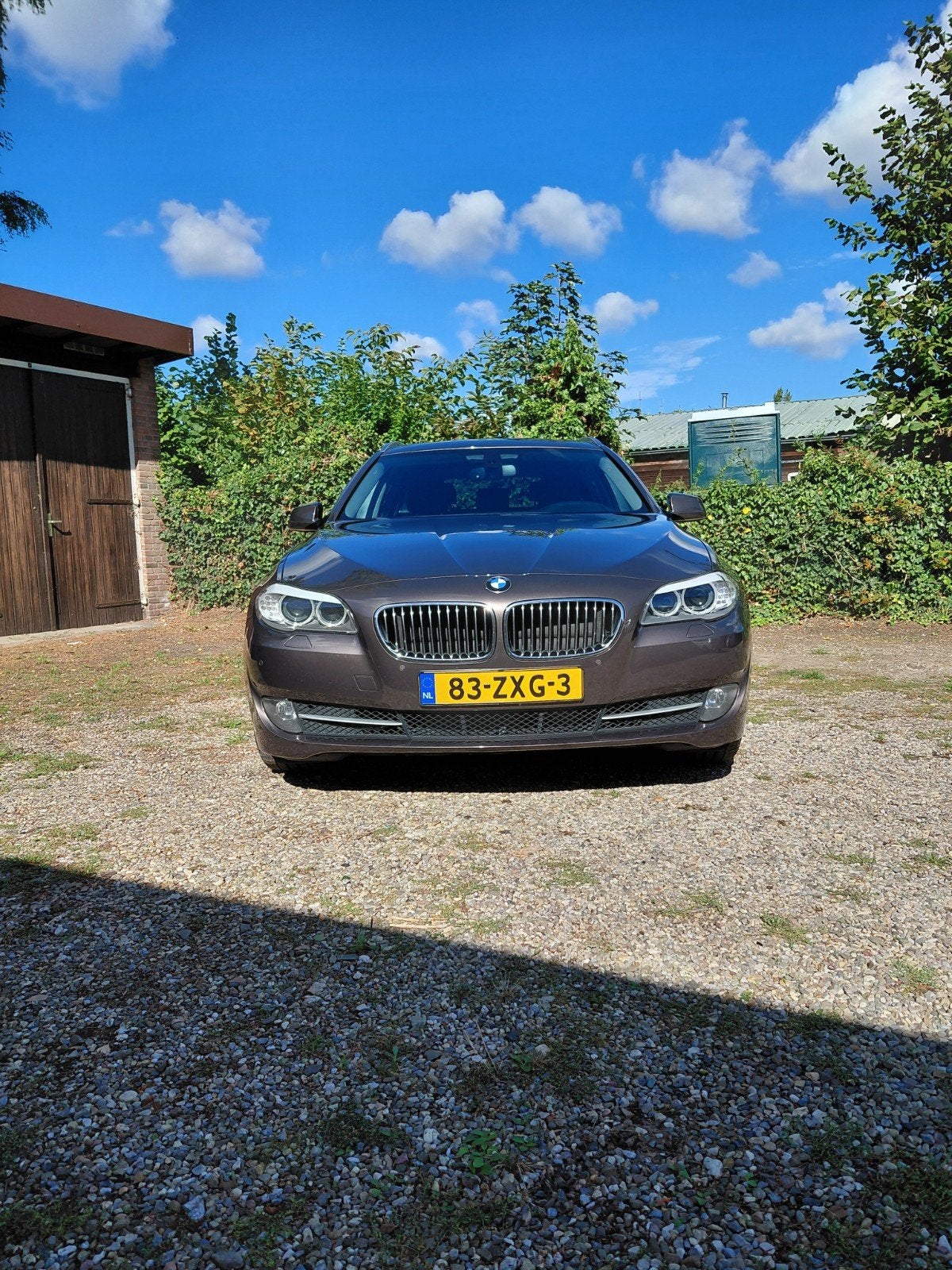 BMW 5-Serie 528I Touring 190KW Aut8 2010 Bruin, Auto's, Achterwielaandrijving, Zwart, 2996 cc, Leder