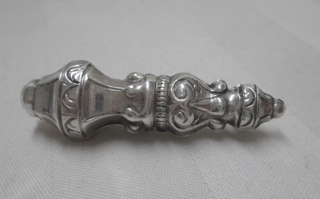 Zilveren broche brei dop nr.097, 4 tot 7 cm, Verzenden, Zo goed als nieuw, Zilver