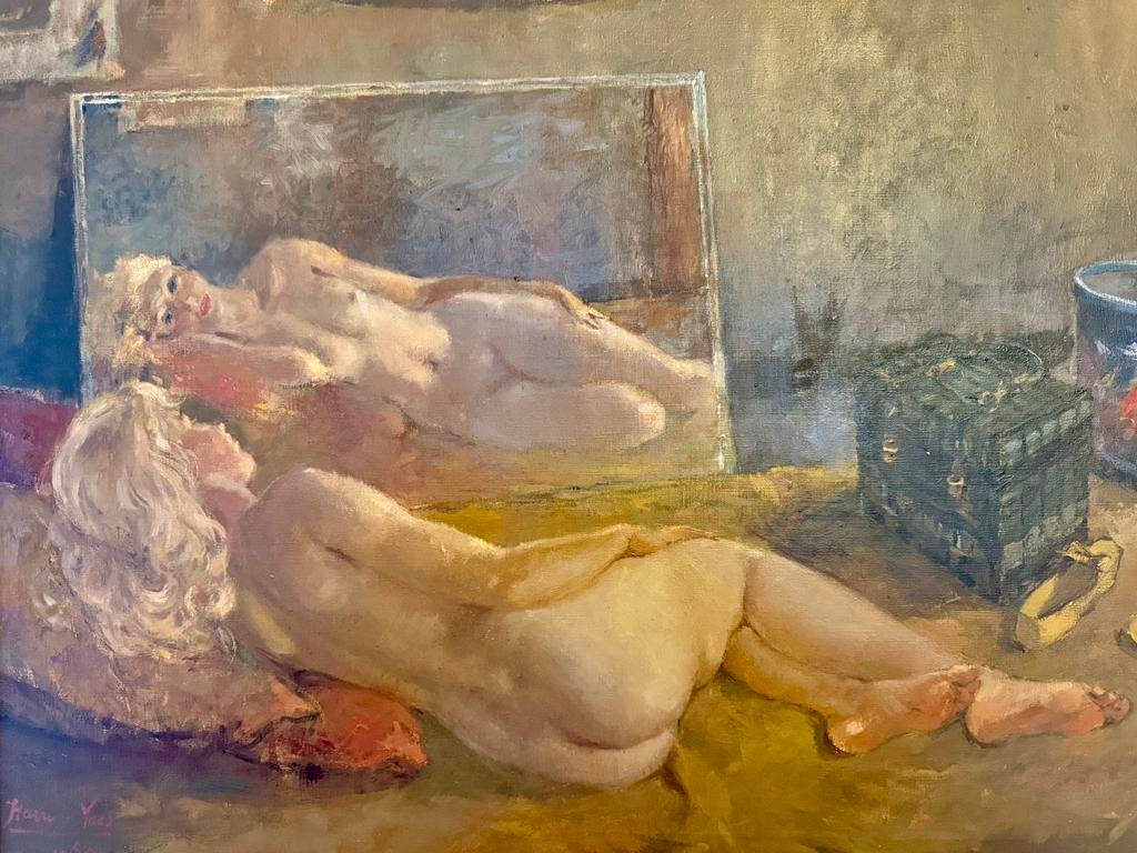 Meesterwerk van Harry Maas 90 x 70 cm naakt, olieverf / doek, Ophalen