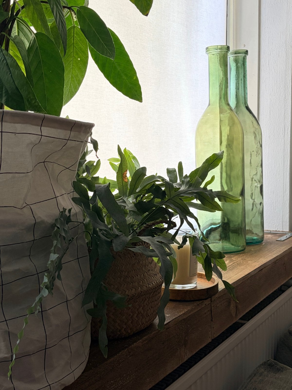Set van 2 grote (75cm) MICA gerecyclede glazen vazen, Ophalen, Gerecycled glas, Glas