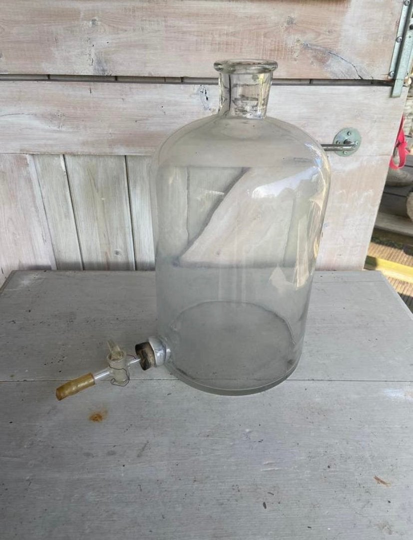 Grote laboratorium/apothekers fles, Ophalen