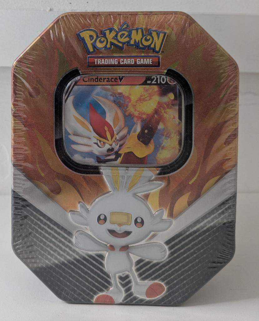Galar Partners Cinderace V tin | Pokémon TCG, Verzenden, Zo goed als nieuw, Overige typen