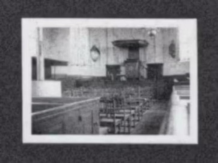 Foto Ter Aar Interieur Kerk Spreekstoel Jaren 50., Foto, Ophalen of Verzenden, Zo goed als nieuw, 1940 tot 1960
