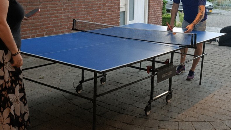 Inklapbare Kettler Pingpongtafel - Gebruikt, Ophalen of Verzenden, Gebruikt, Tafel Outdoor, Verrijdbaar