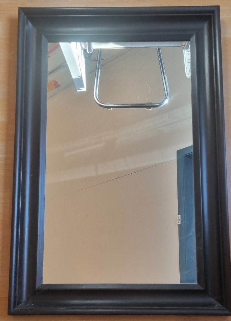 Spiegel | Hemnes | Zwart, Ophalen, Gebruikt, Minder dan 100 cm, Rechthoekig