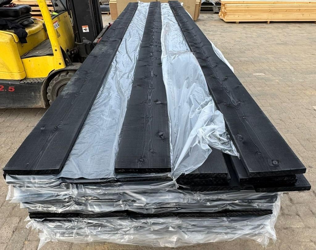 Vuren planken zwart 22x200, Ophalen, Nieuw, 250 cm of meer, Planken