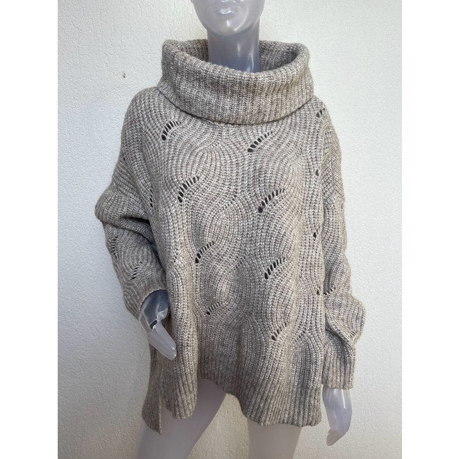 Claudia Strater taupe ruimvallende pullover - 40, Verzenden, Zo goed als nieuw, Maat 38/40 (M)