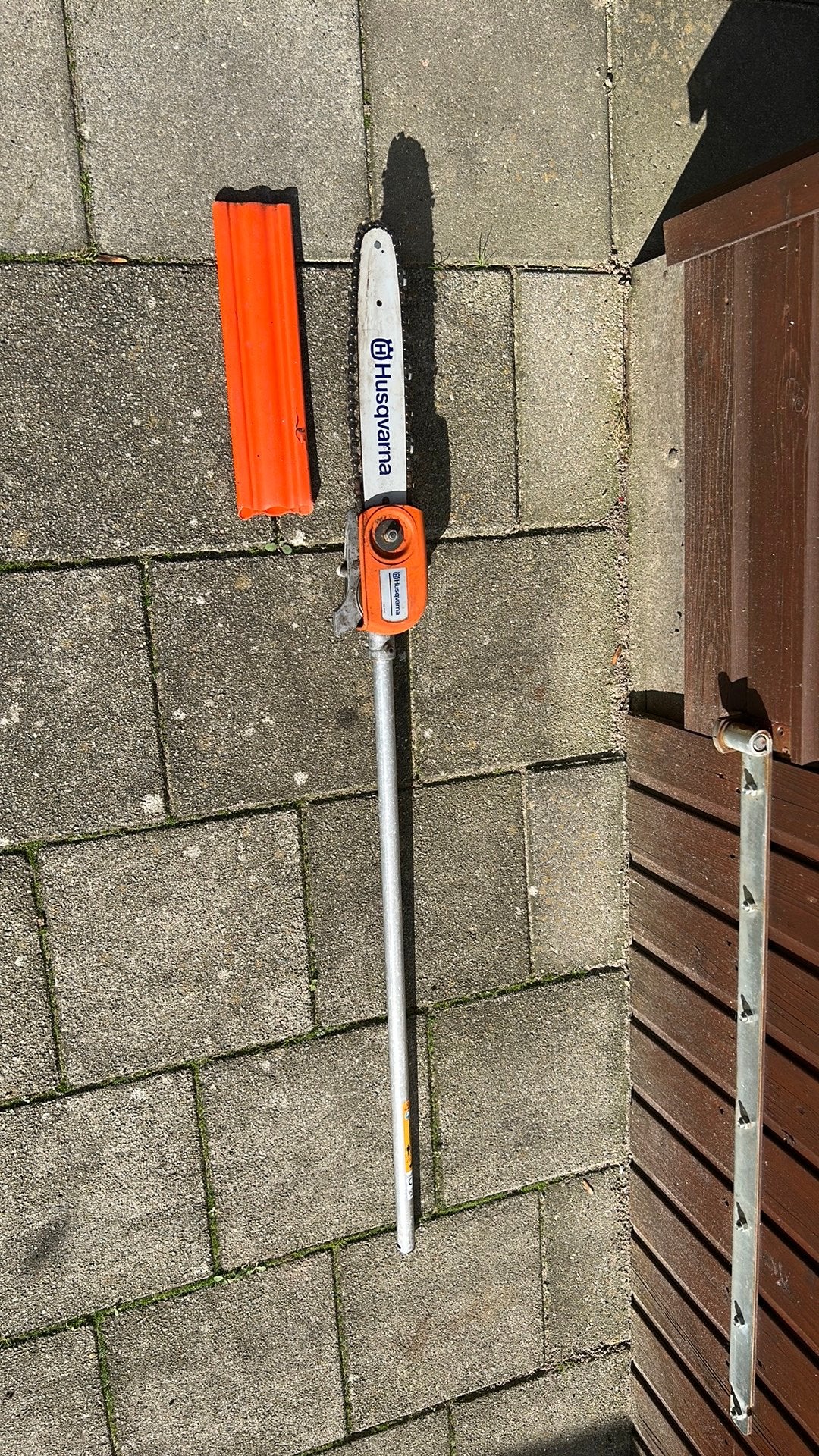 Husqvarna Hoogsnoeikop stokzaag, Ophalen, Gebruikt