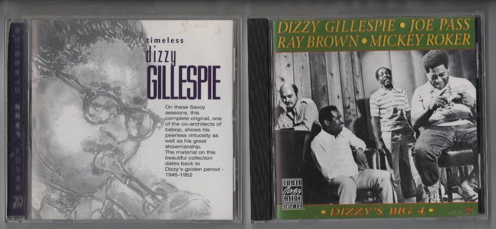 2 Jazz cd's Dizzy Gillespie Timeless en Dizzys big 4, Ophalen of Verzenden, Zo goed als nieuw, Jazz