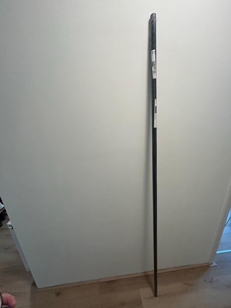 IKEA HUGAD gordijnroede met RAFFIG eindknoppen, Ophalen, Nieuw, Zwart, Metaal