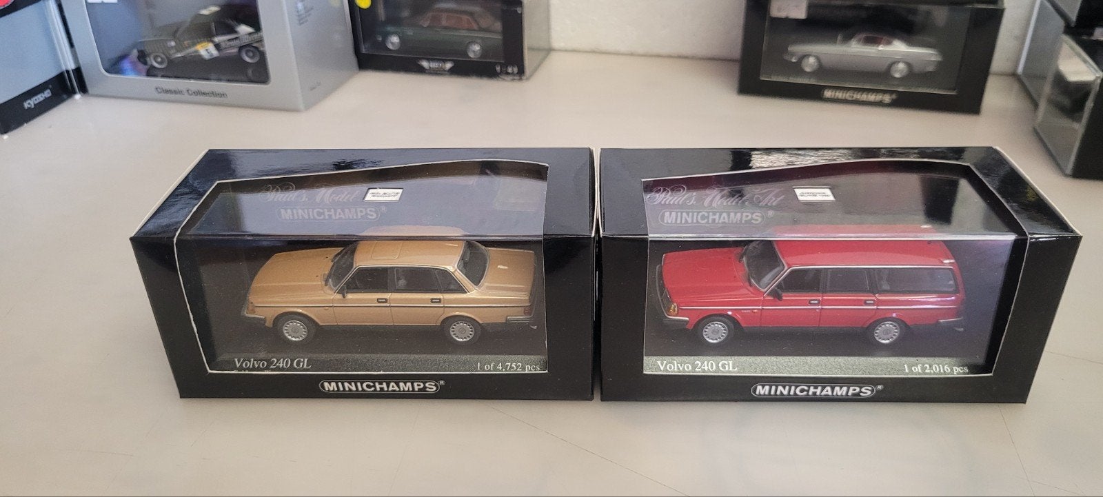 Minichamps 1986 Volvo 240 GL Sedan &Estate, Ophalen of Verzenden, Zo goed als nieuw, Auto, MiniChamps
