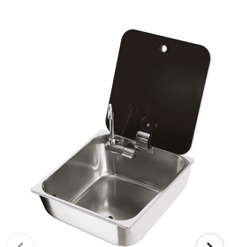 LR1760 Spoelbak 350x320mm met kraan en glazen deksel, Ophalen of Verzenden, Nieuw