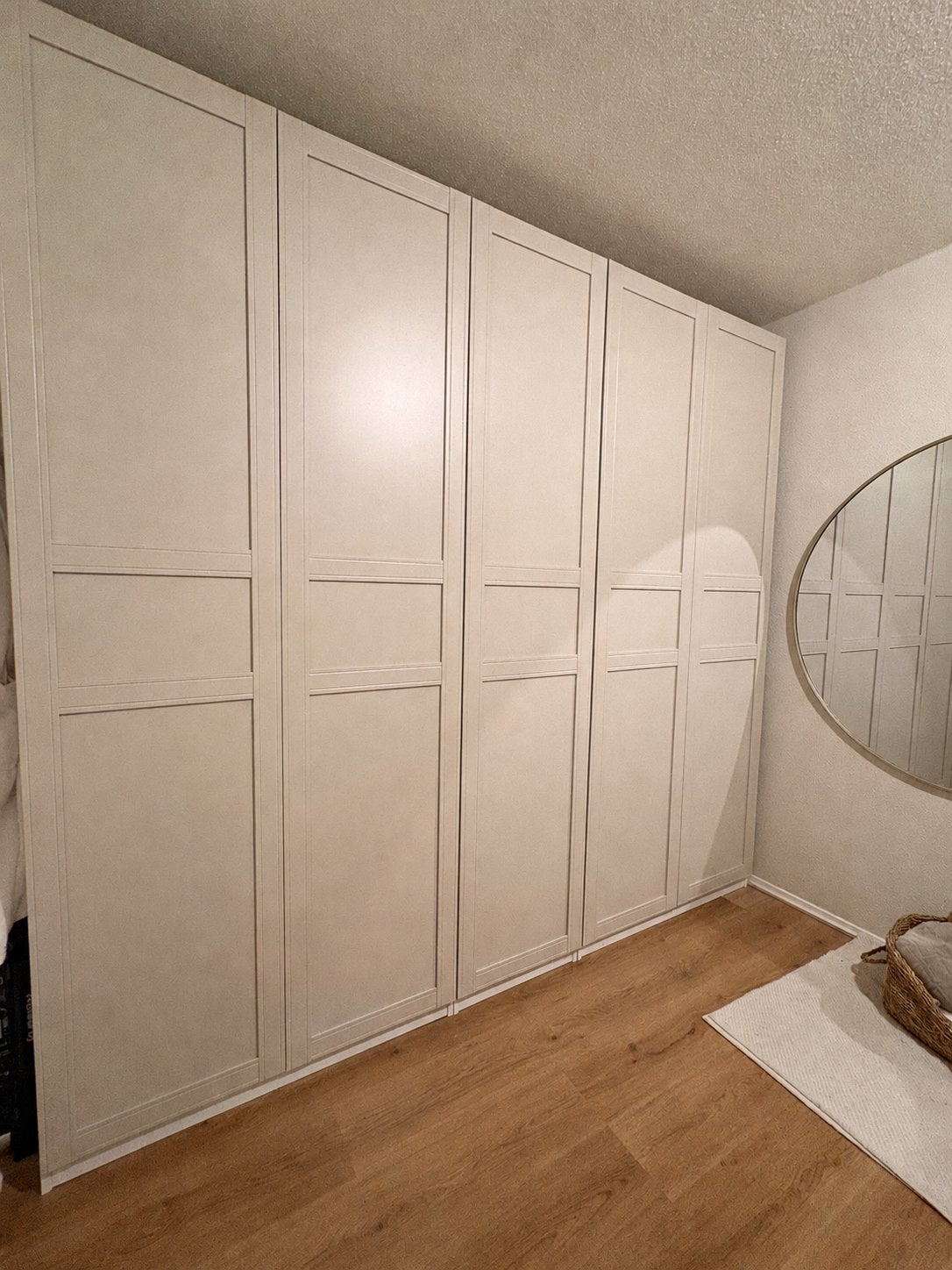 3 IKEA kasten met beige deuren (2x 100 cm, 1x 50 cm), Ophalen, Gebruikt, 200 cm of meer, Met deur(en)