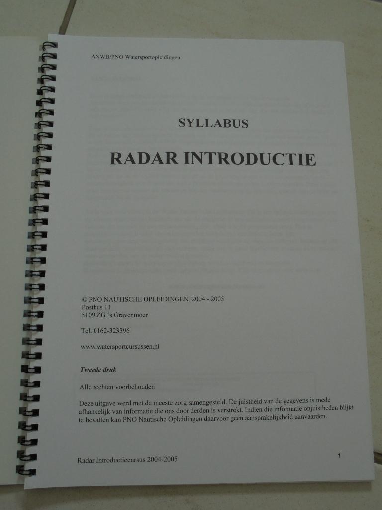 Syllabus Radar introductie 2004/2005, Boeken, Studieboeken en Cursussen, Ophalen, Beta, Zo goed als nieuw, Niet van toepassing