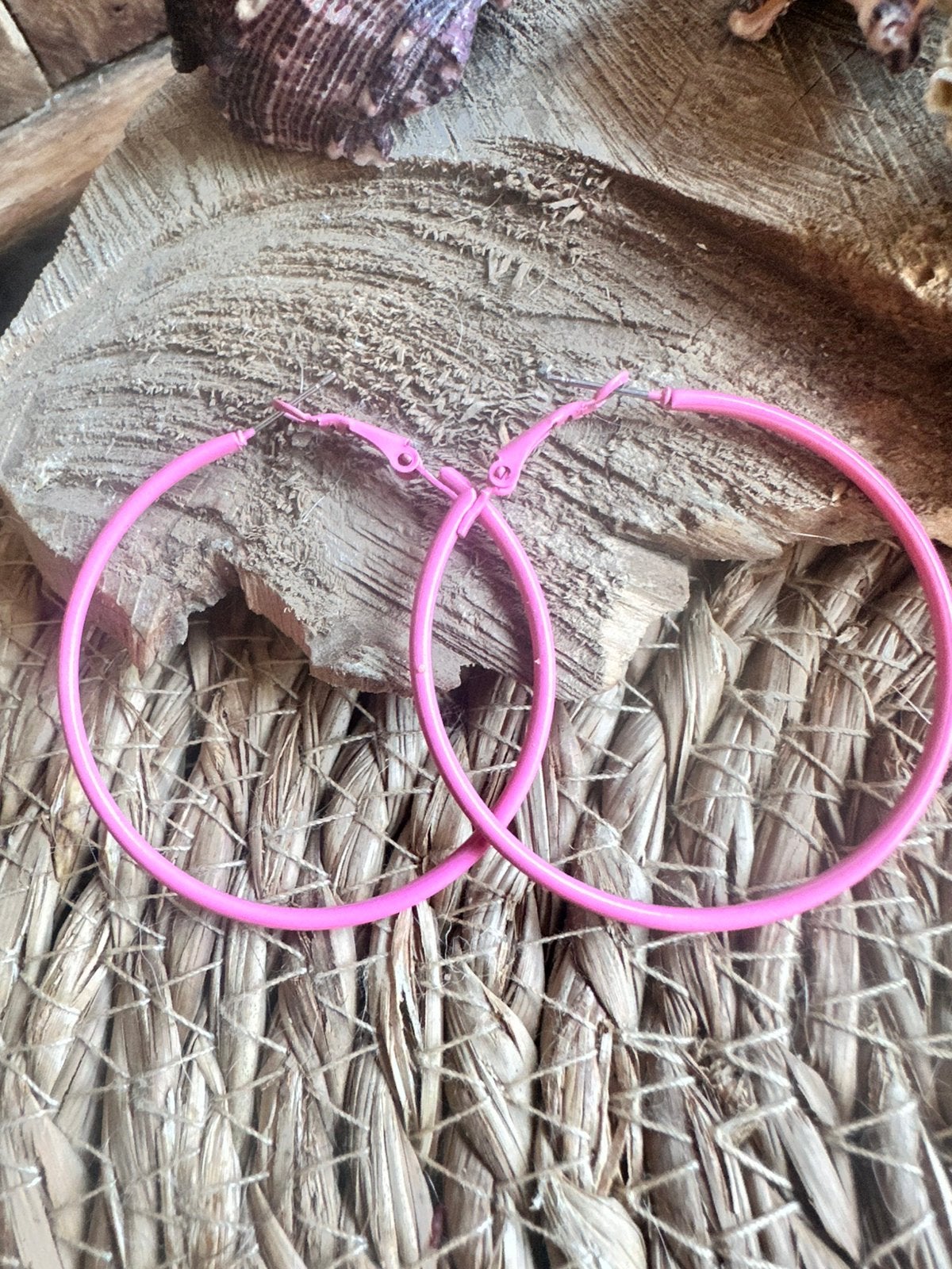 Boho oorbellen / roze / creolen / ringen / nieuw, Ophalen of Verzenden, Nieuw