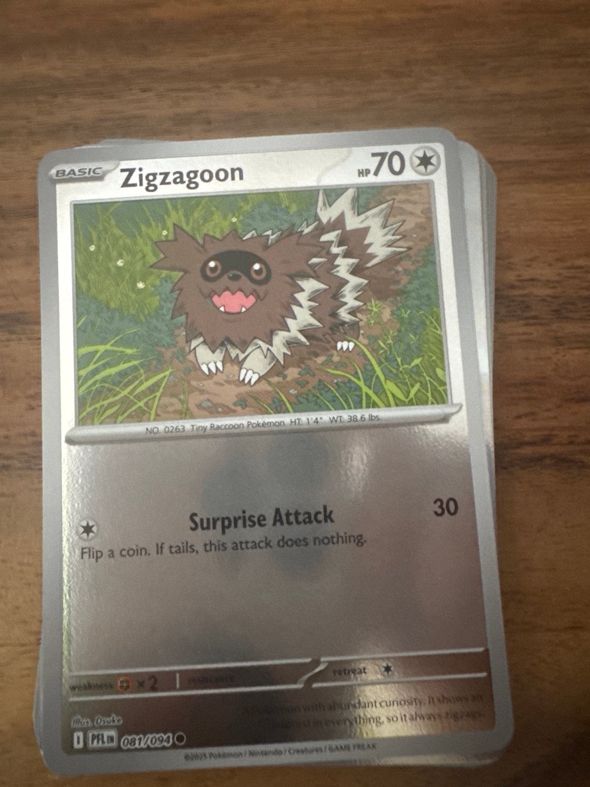 Pokémon Kaart: Zigzagoon 081/094, Ophalen of Verzenden, Zo goed als nieuw, Losse kaart