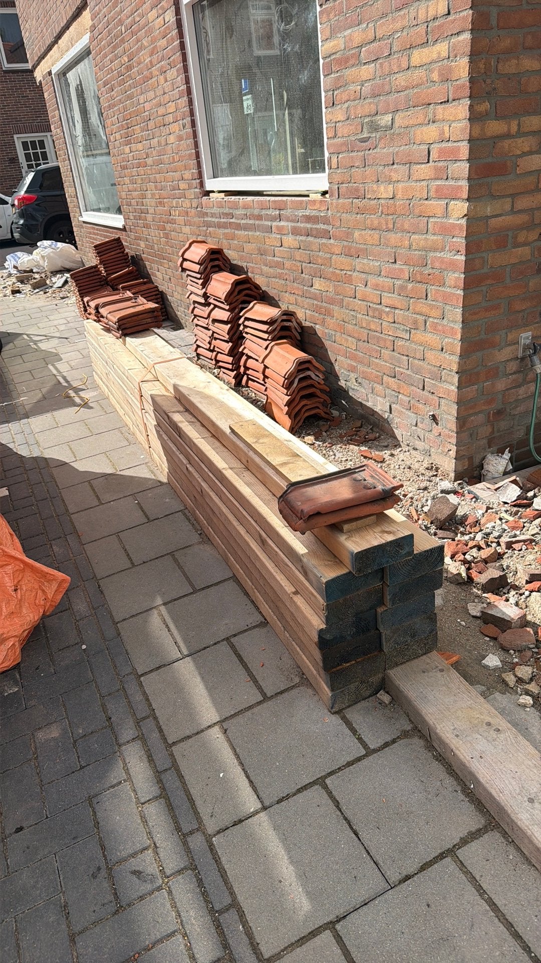 houten palen, Ophalen of Verzenden, Zo goed als nieuw, 50 mm of meer, Balk