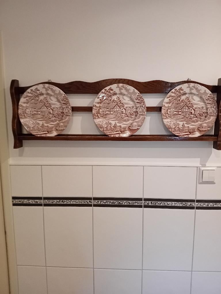 Delfs rood borden, Antiek en Kunst, Antiek | Wandborden en Tegels, Ophalen