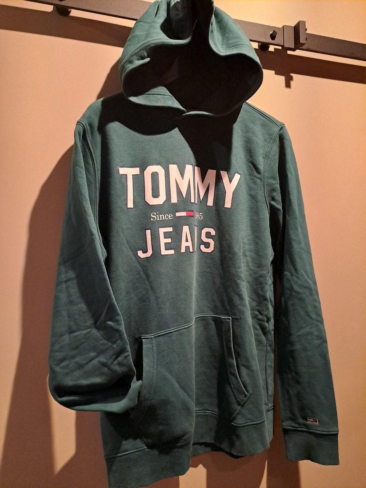 Tommy Jeans Hoodie - Donkergroen maat XL, Kleding | Heren, Overige Herenkleding, Ophalen of Verzenden, Zo goed als nieuw, Tommy Jeans