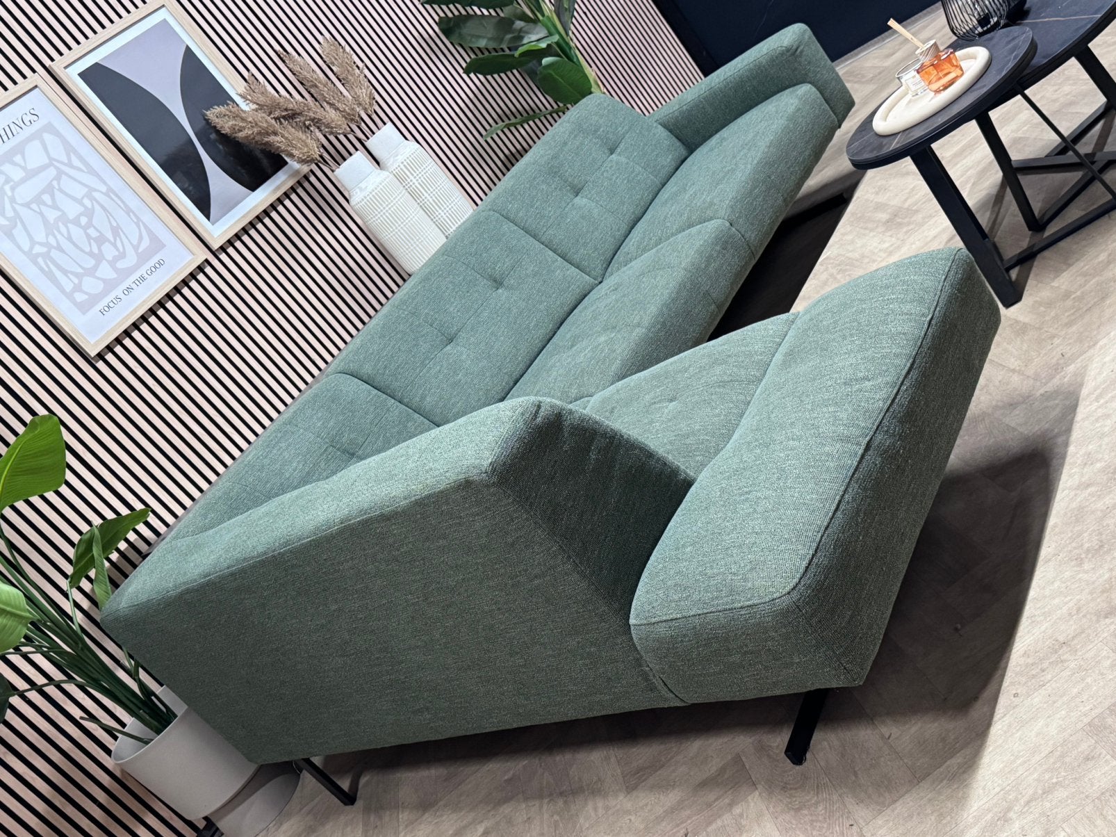 ZGAN Montel Traffic Hoekbank - Forrest Green - 290 x 195, Huis en Inrichting, 250 tot 300 cm, -, -, Ophalen of Verzenden