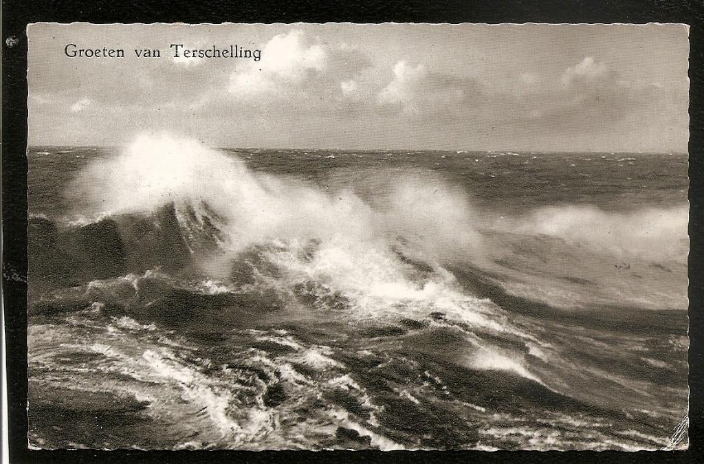 Terschelling, groeten van, Ophalen of Verzenden, 1940 tot 1960, Gelopen, Friesland