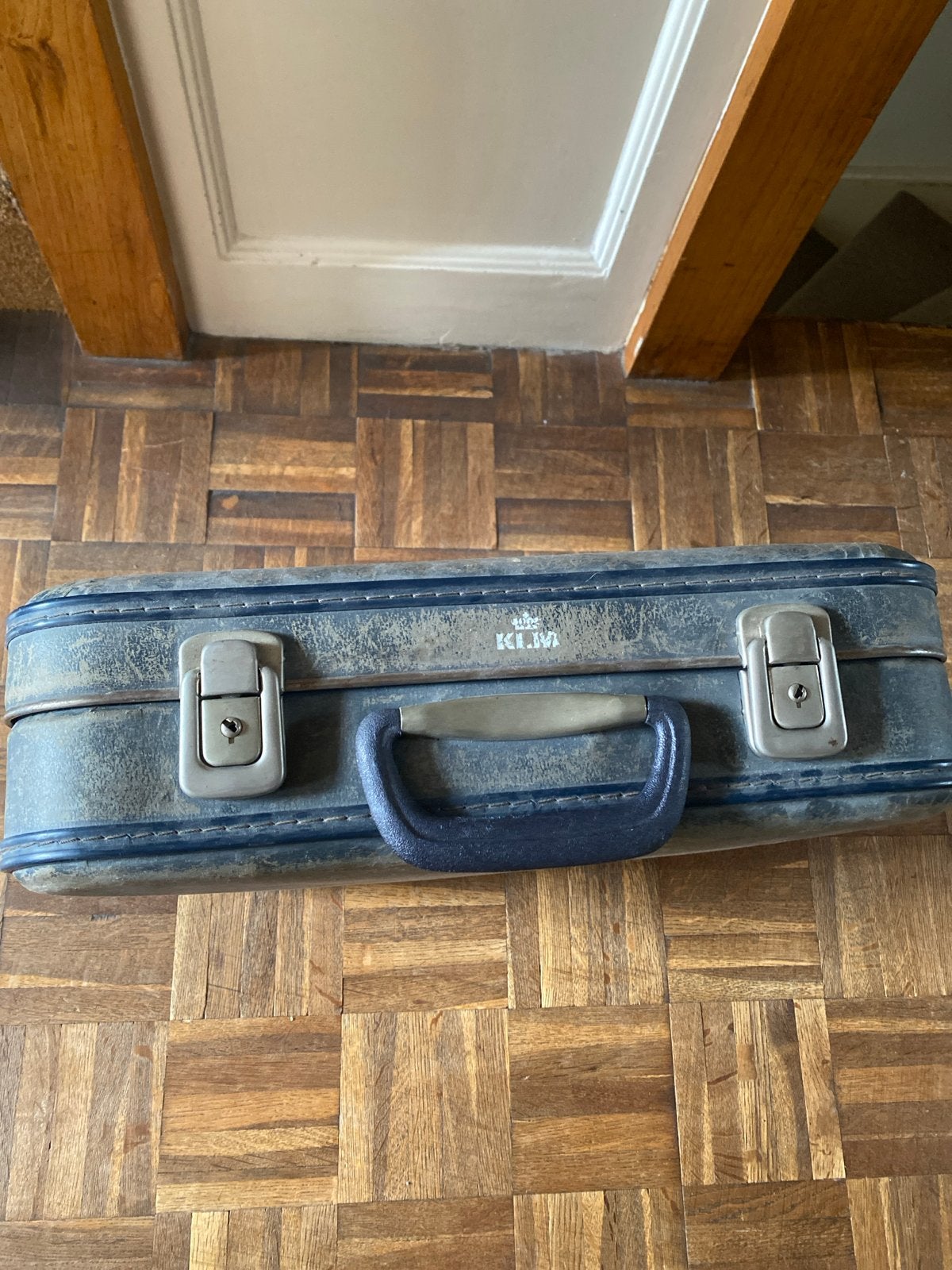 Vintage KLM koffer met 39 pocket boeken, Ophalen of Verzenden, Gebruikt, 1 t/m 20, Gevuld