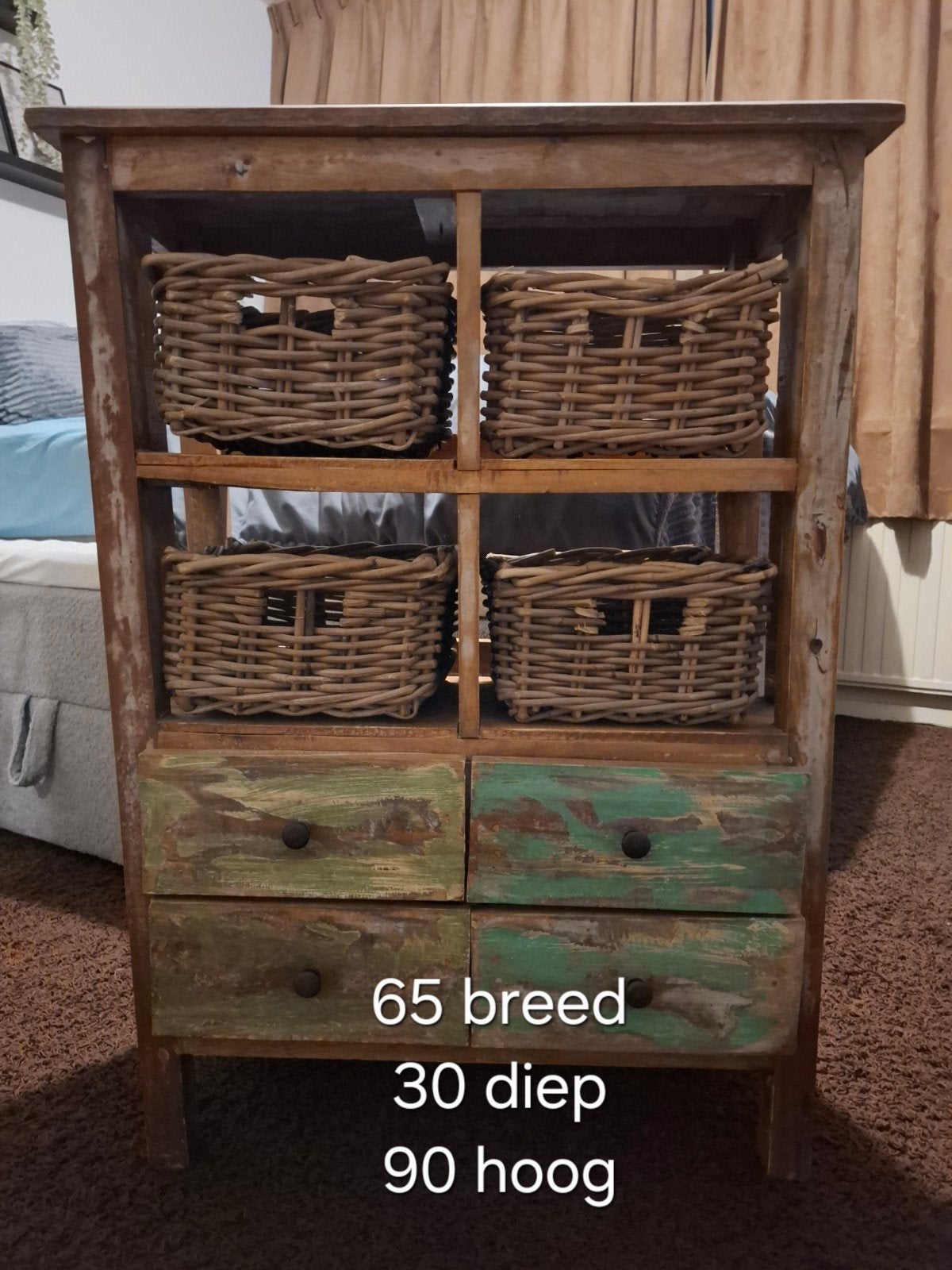 Super leuk kastje!als nieuw, Huis en Inrichting, Kasten | Ladekasten, Ophalen, 1 of 2 laden, 50 tot 100 cm, Zo goed als nieuw