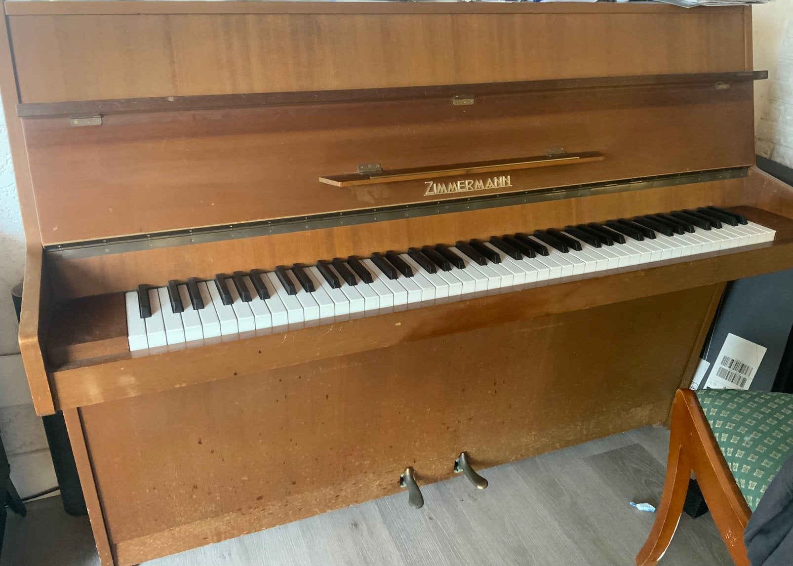 Zimmerman piano, Muziek en Instrumenten, Ophalen, Gebruikt, Bruin