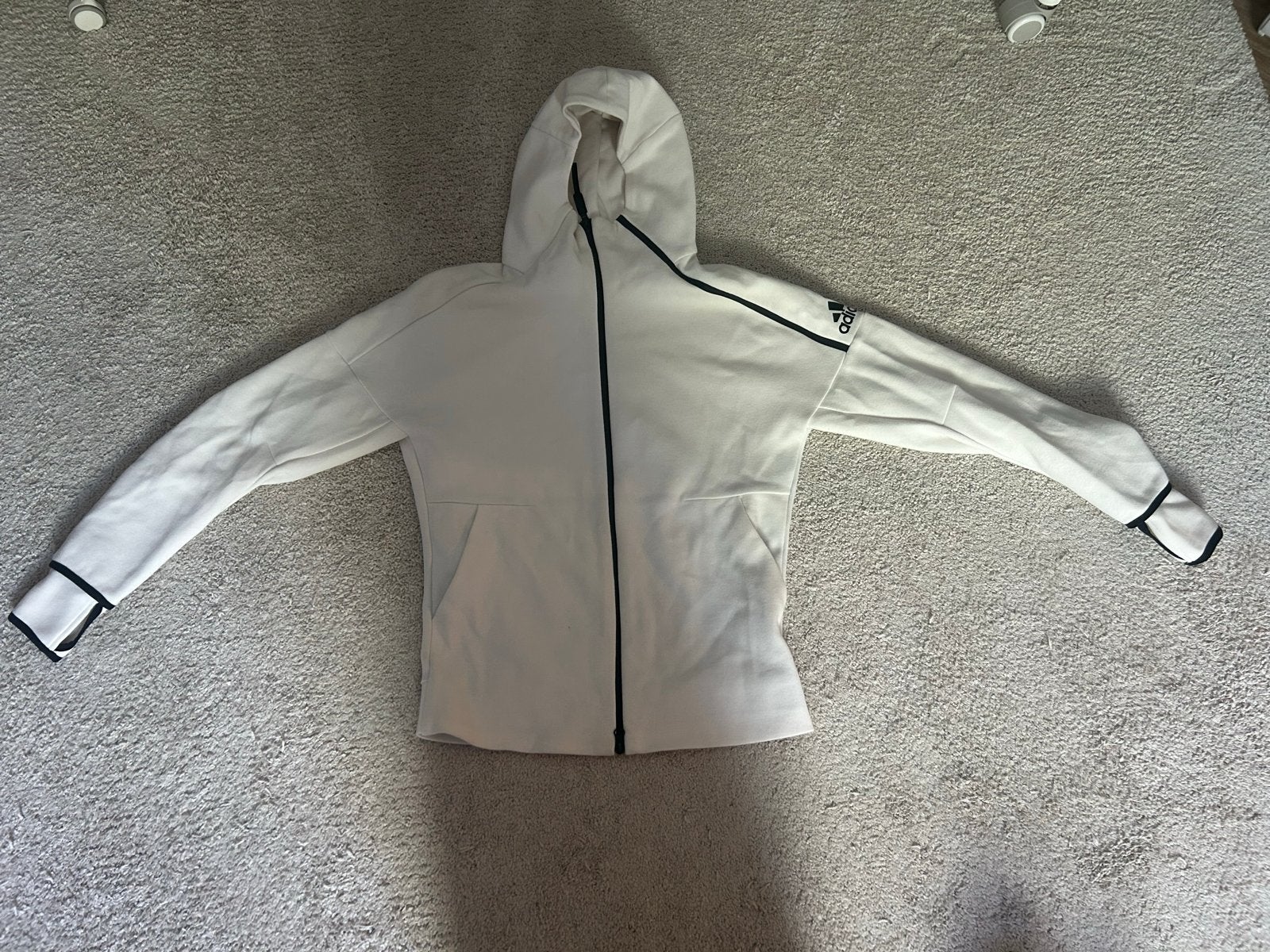 Adidas Z.N.E. Hoodie Dames - Wit - Maat S, Wit, Ophalen of Verzenden, Maat 36 (S), Fitness of Aerobics